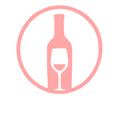 Wine Bottle and Glass Logo #ffa6a6