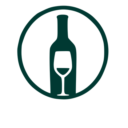 Wine Bottle and Glass Logo #003932