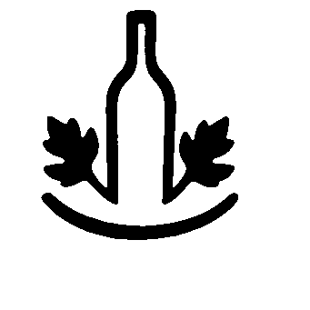 Wine Bottle Vine Leaves Logo