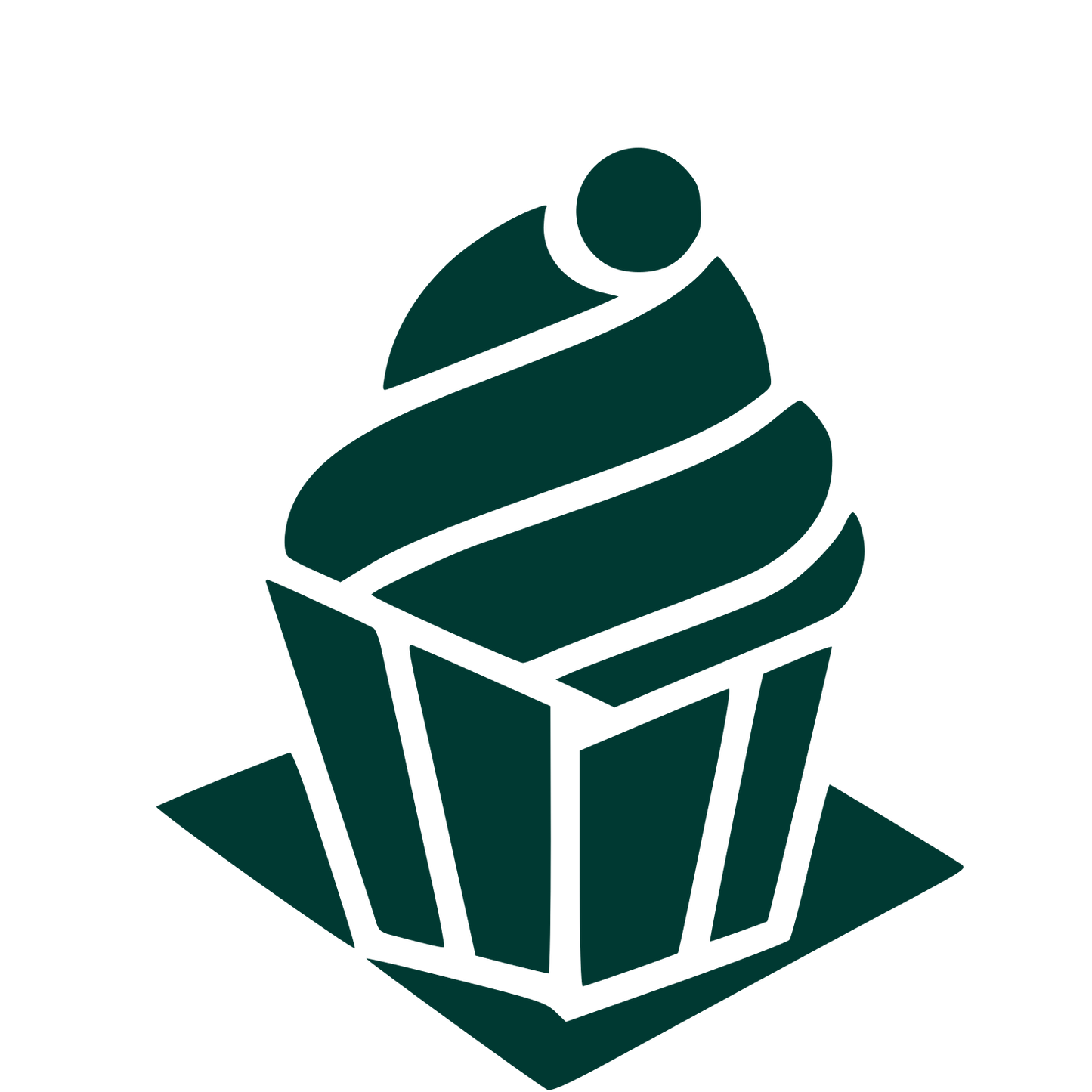 Layered Cupcake Logo #003932