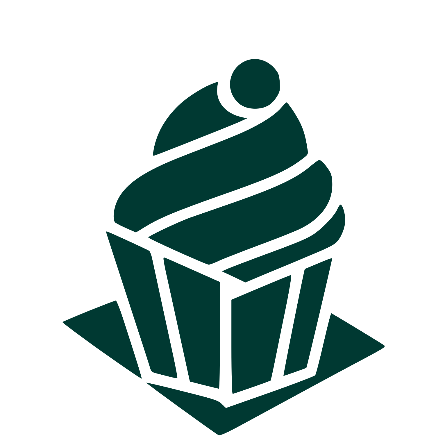 Layered Cupcake Logo #003932