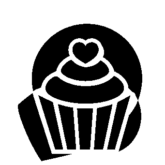 Heart Cupcake Circle Logo