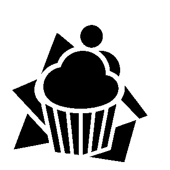 Layered Star Burst Cupcake Logo
