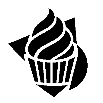 Layered Overlap Cupcake Logo