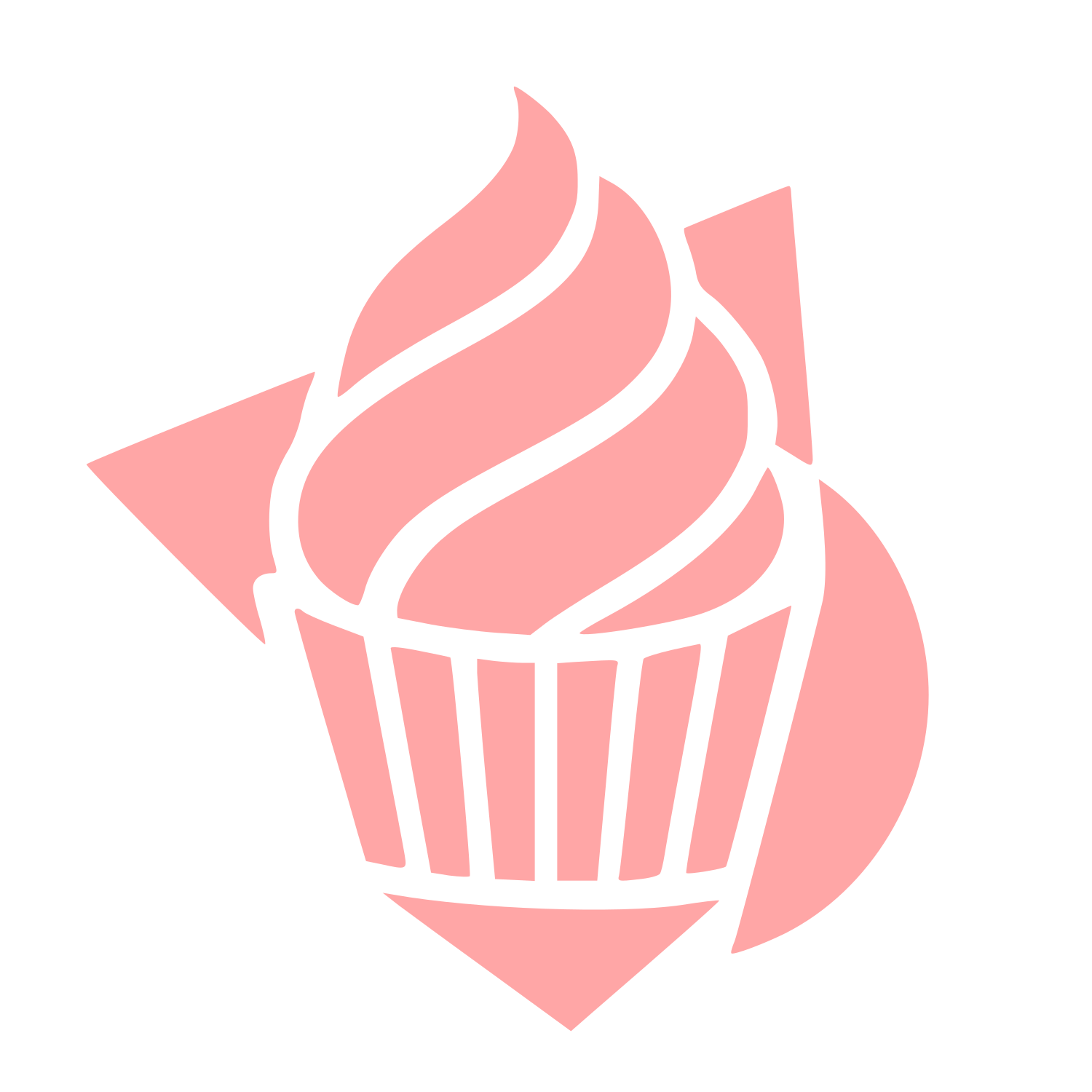 Layered Overlap Cupcake Logo #ffa6a6