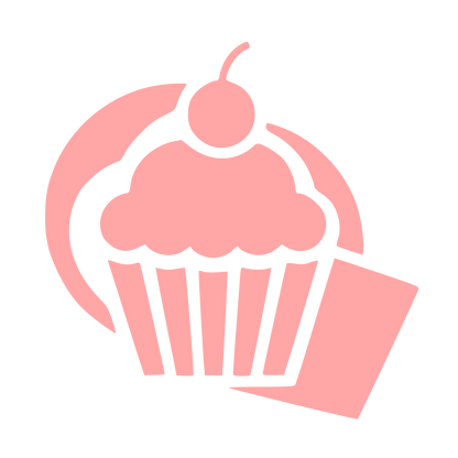 Cupcake Cherry Overlap Logo #ffa6a6