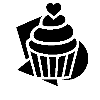 Layered Cupcake Heart Logo