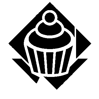 Cupcake Diamond Emblem Logo