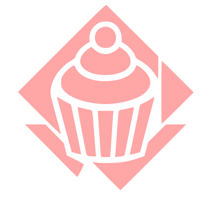 Cupcake Diamond Emblem Logo #ffa6a6
