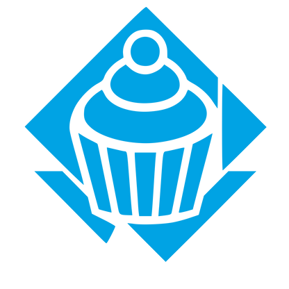 Cupcake Diamond Emblem Logo #00a3e4