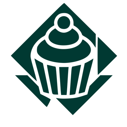 Cupcake Diamond Emblem Logo #003932