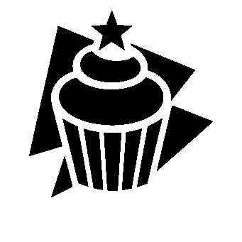 Star Cupcake Layered Logo