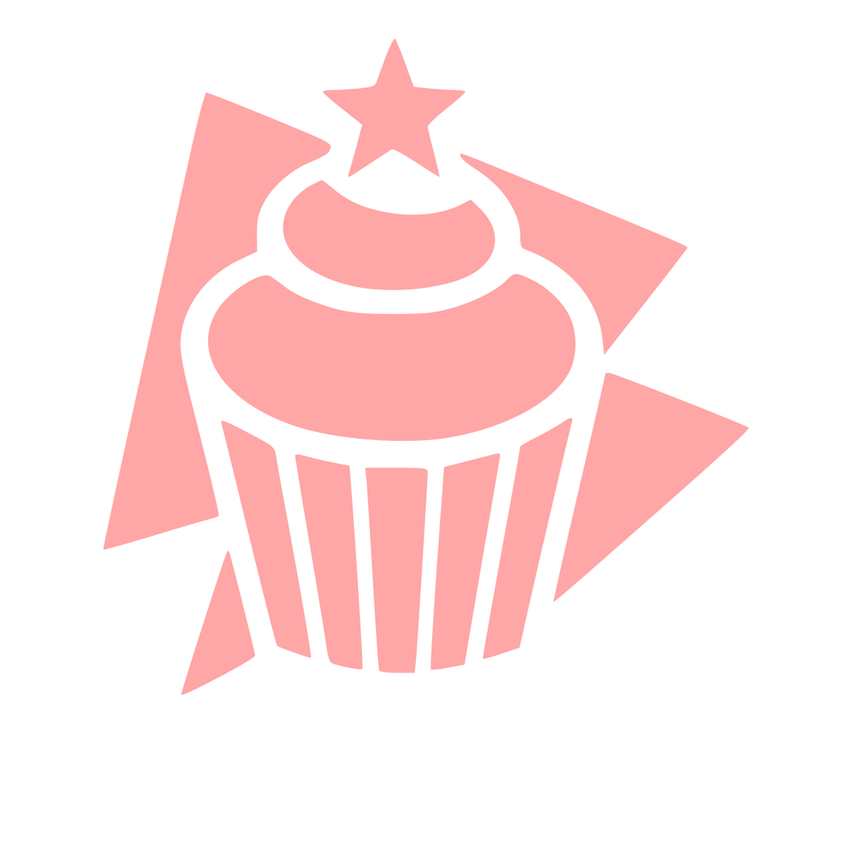 Star Cupcake Layered Logo #ffa6a6