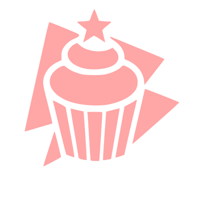 Star Cupcake Layered Logo #ffa6a6