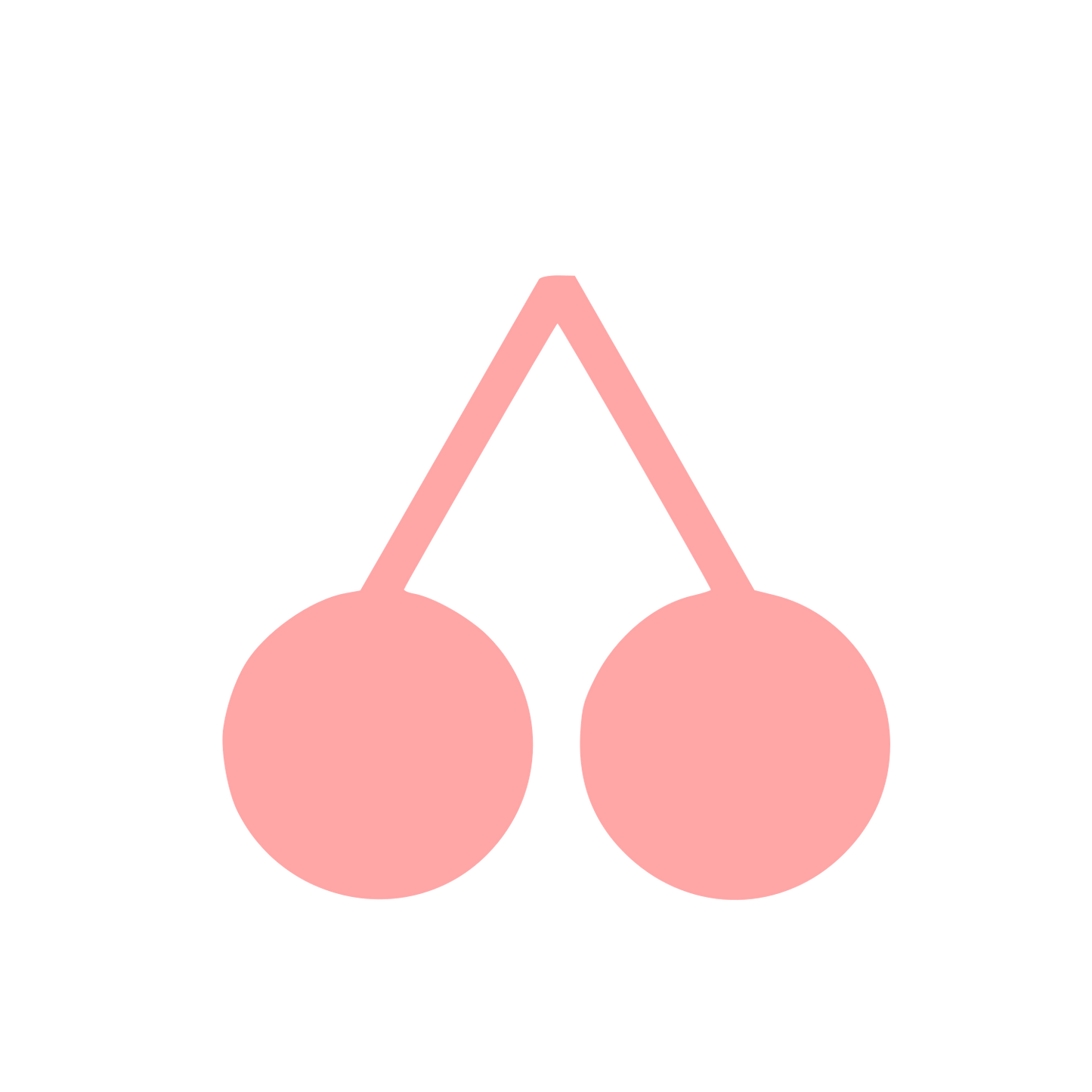 Twin Cherry Minimalist Logo #ffa6a6