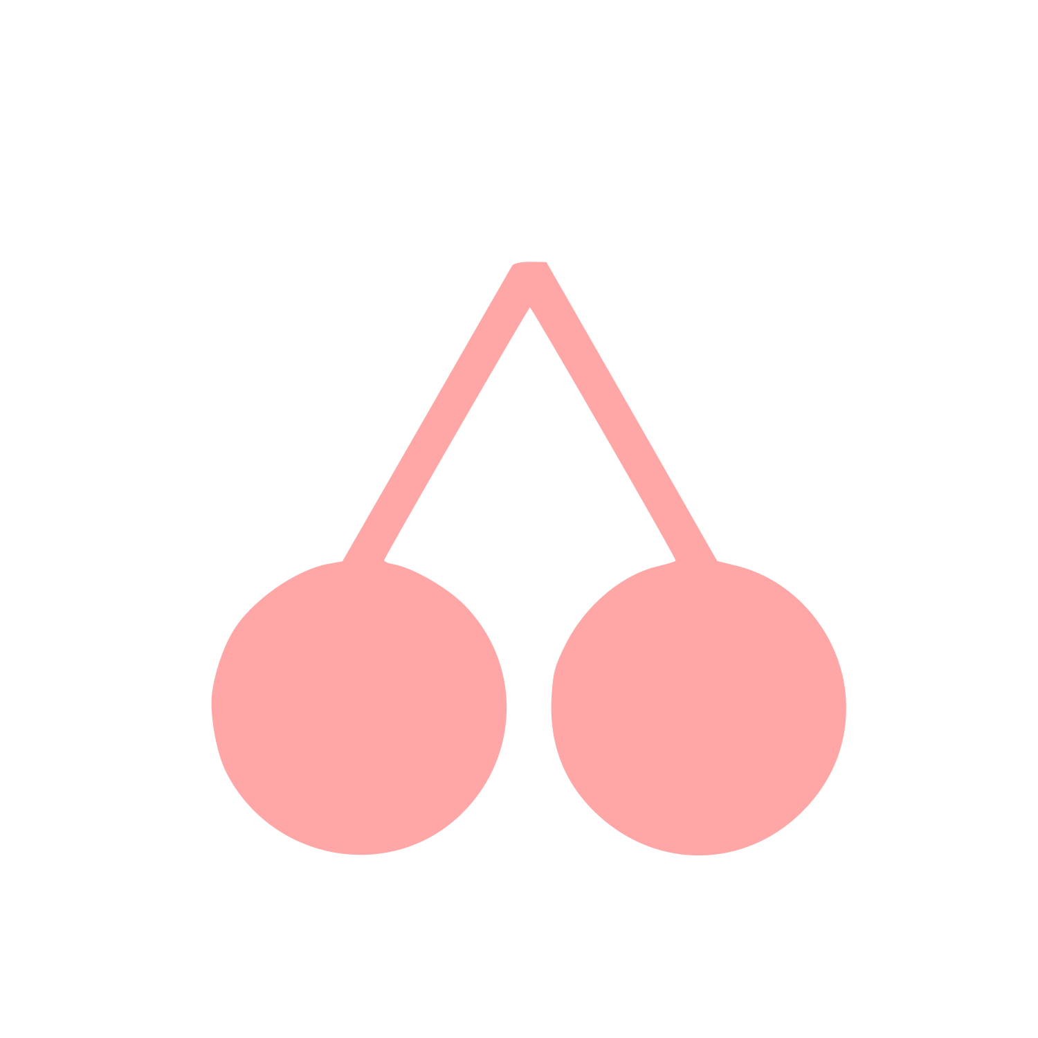 Twin Cherry Minimalist Logo #ffa6a6