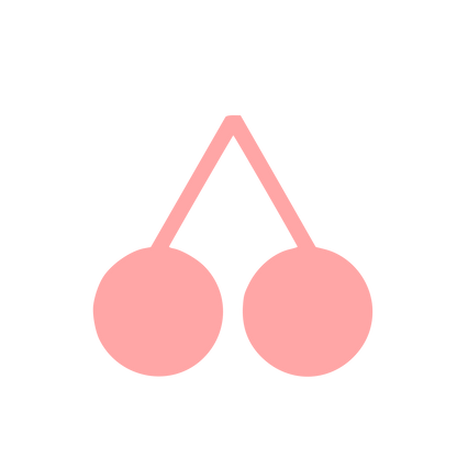 Twin Cherry Minimalist Logo #ffa6a6