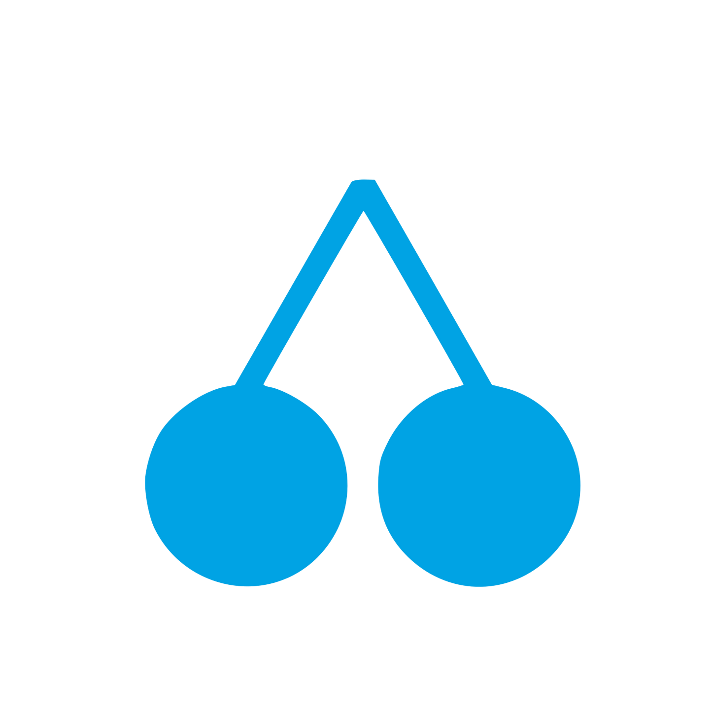 Twin Cherry Minimalist Logo #00a3e4