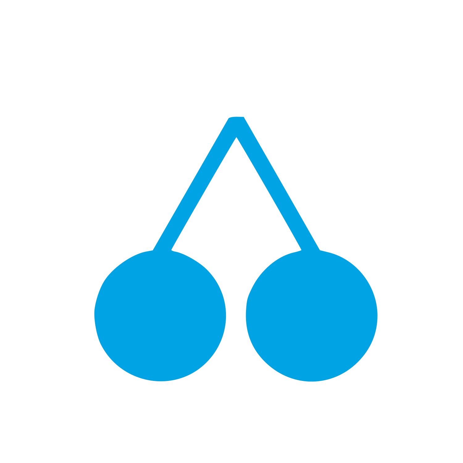 Twin Cherry Minimalist Logo #00a3e4