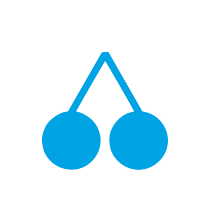 Twin Cherry Minimalist Logo #00a3e4