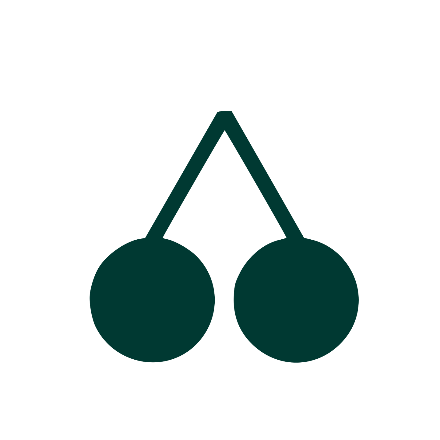 Twin Cherry Minimalist Logo #003932
