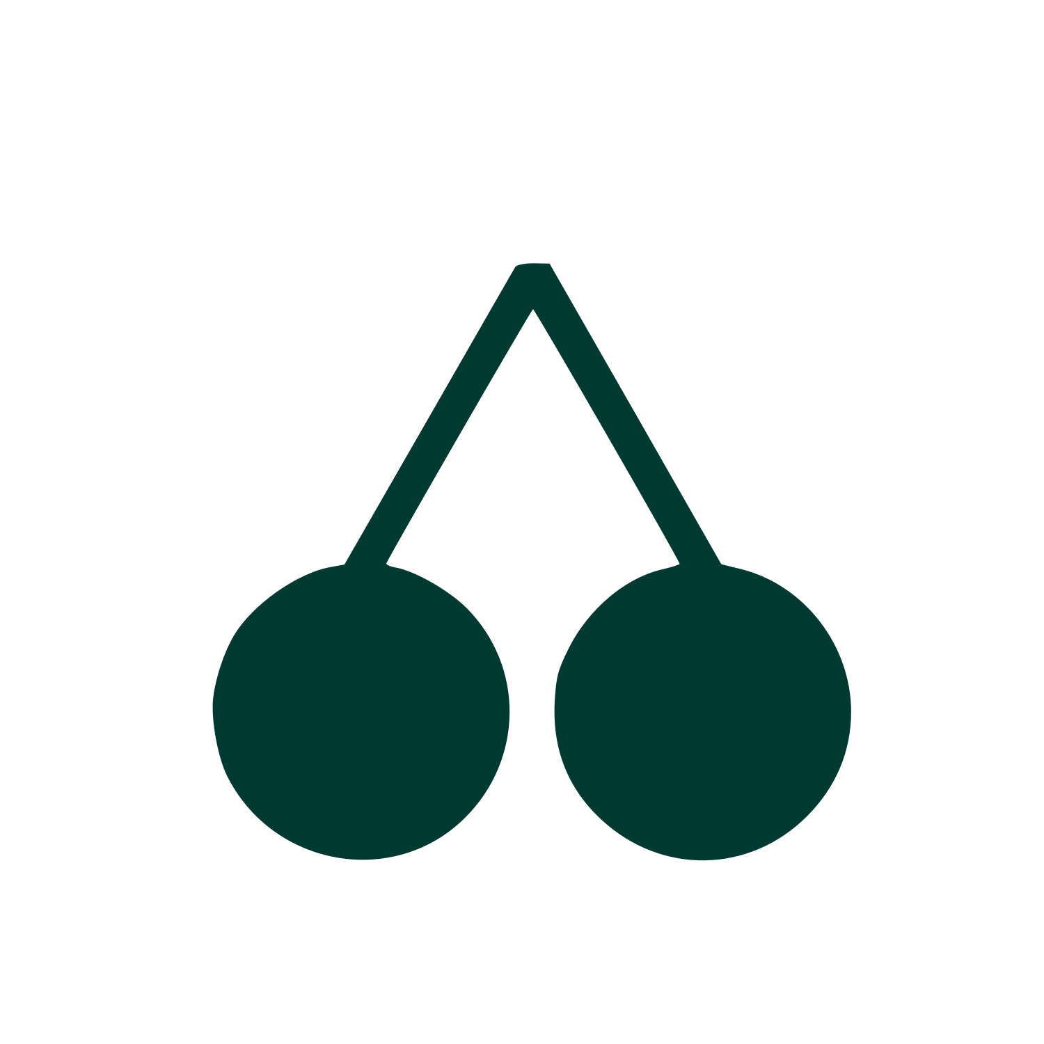 Twin Cherry Minimalist Logo #003932