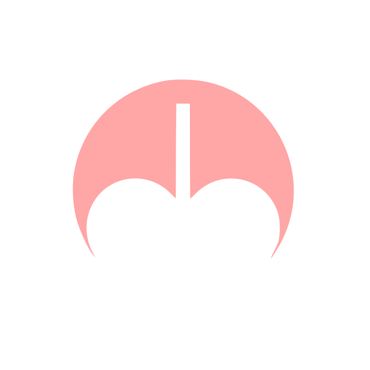 Cherry Silhouette Circle Logo #ffa6a6