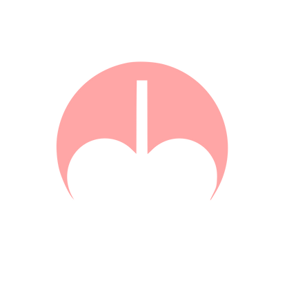 Cherry Silhouette Circle Logo #ffa6a6
