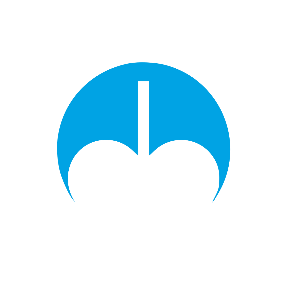 Cherry Silhouette Circle Logo #00a3e4