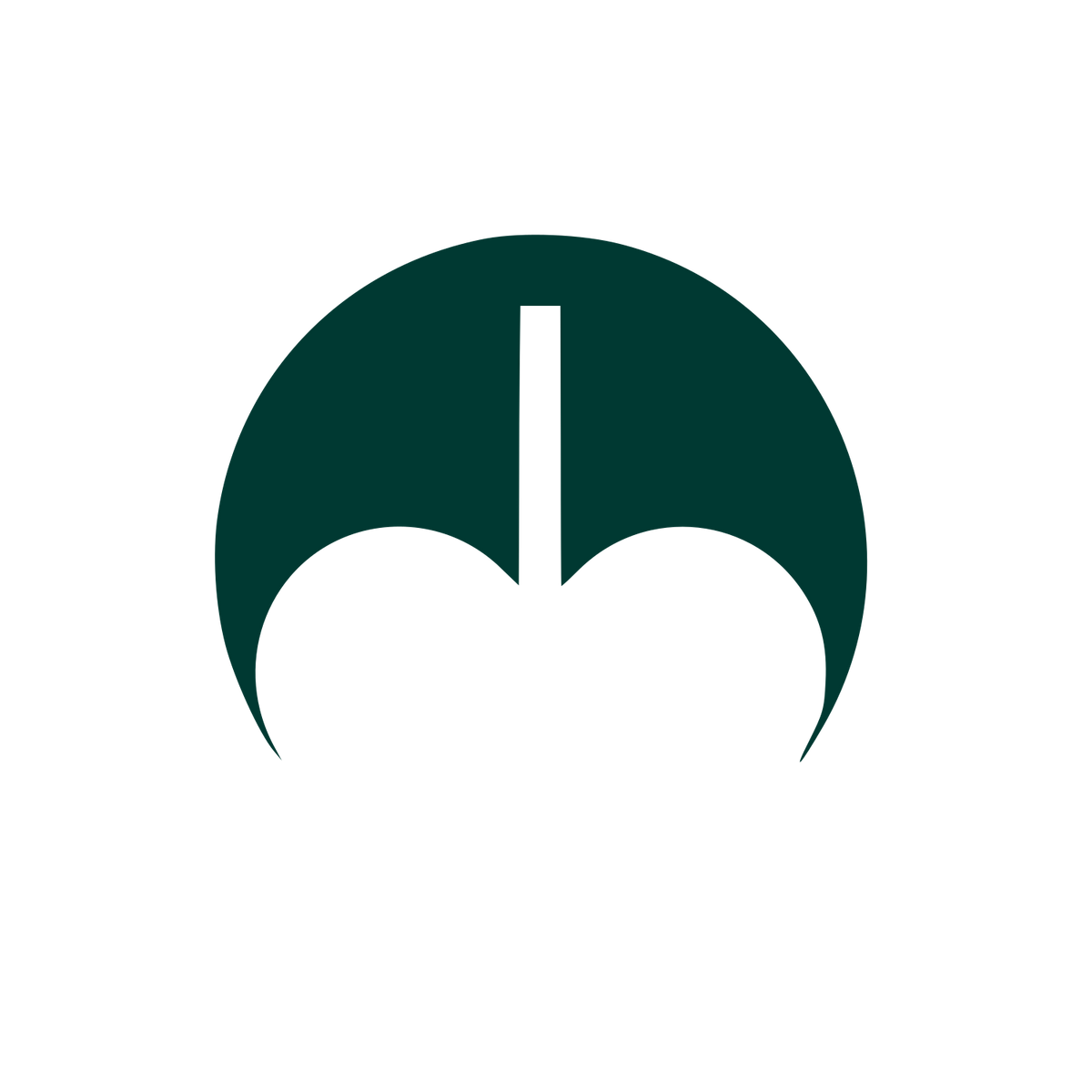 Cherry Silhouette Circle Logo #003932