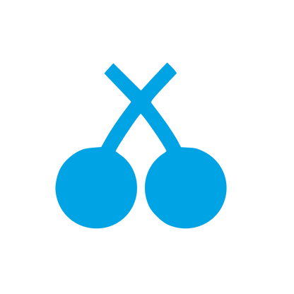 Twin Cherries Minimal Logo #00a3e4