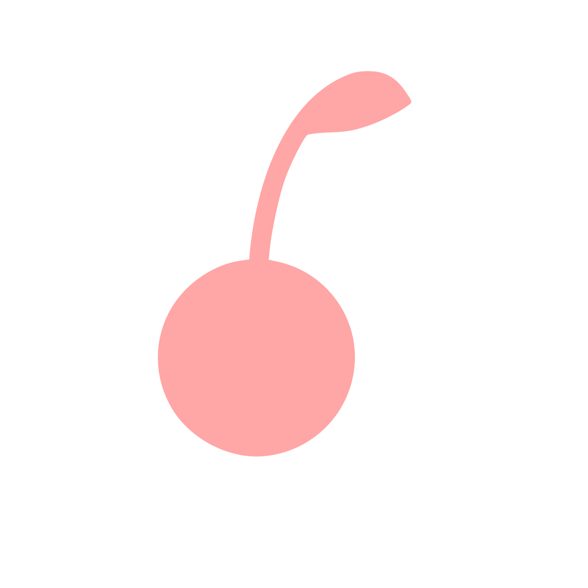 Single Cherry Logo #ffa6a6