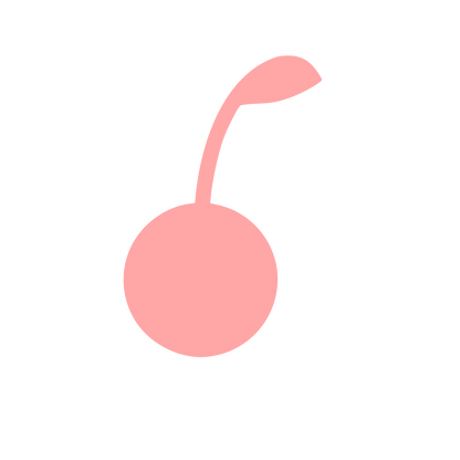 Single Cherry Logo #ffa6a6