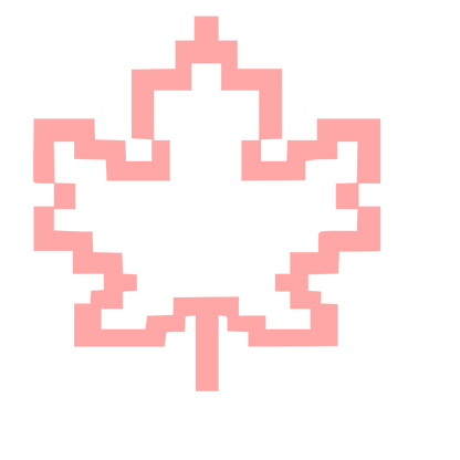Pixel Maple Leaf Logo #ffa6a6