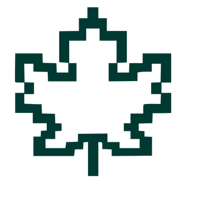 Pixel Maple Leaf Logo #003932