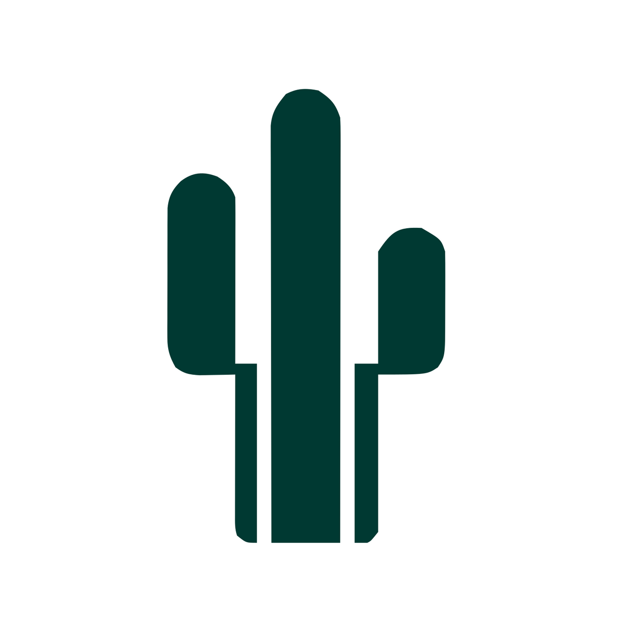 Bold Cactus Logo #ffffff/#003932