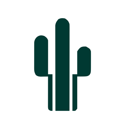Bold Cactus Logo #ffffff/#003932