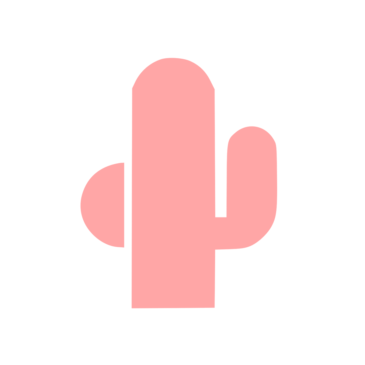 Solid Cactus Logo #ffa6a6