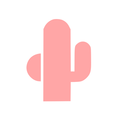 Solid Cactus Logo #ffa6a6