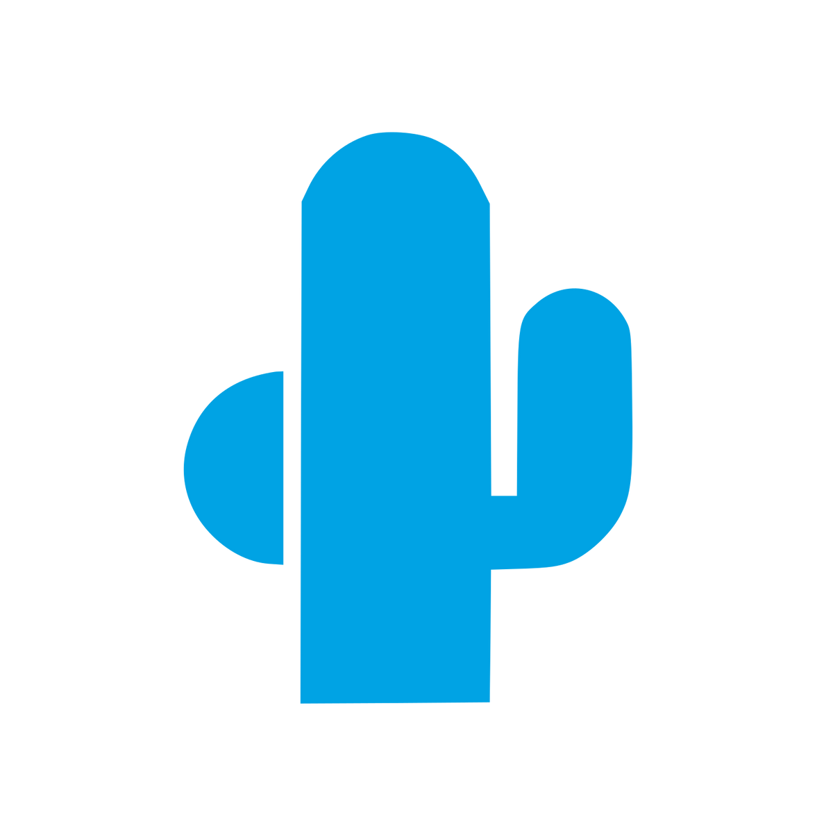 Solid Cactus Logo #00a3e4