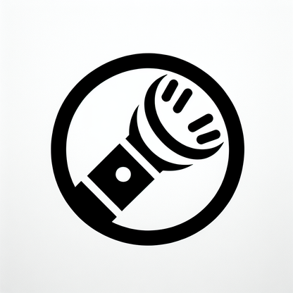 Microphone Circle Logo