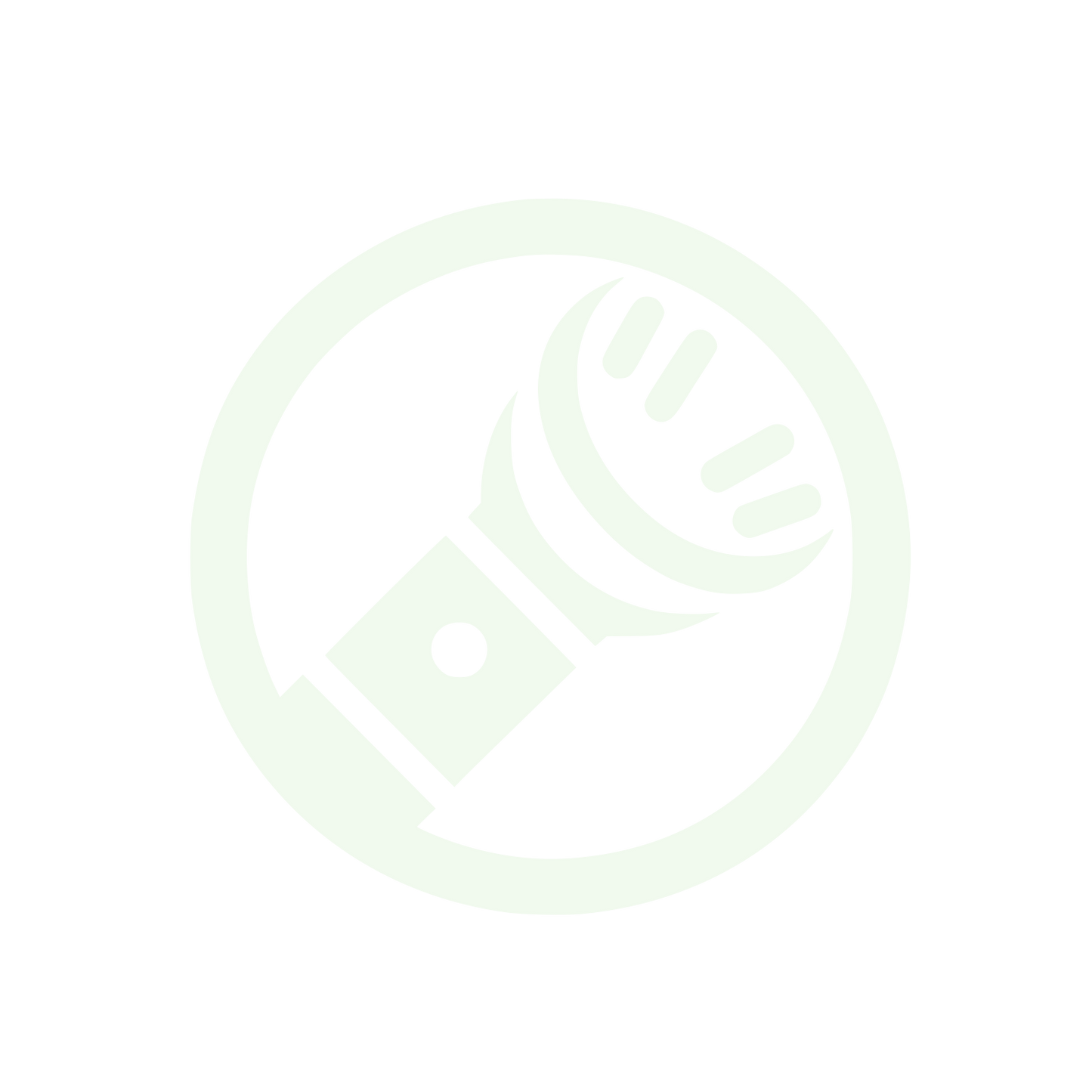 Microphone Circle Logo #F1FAEE