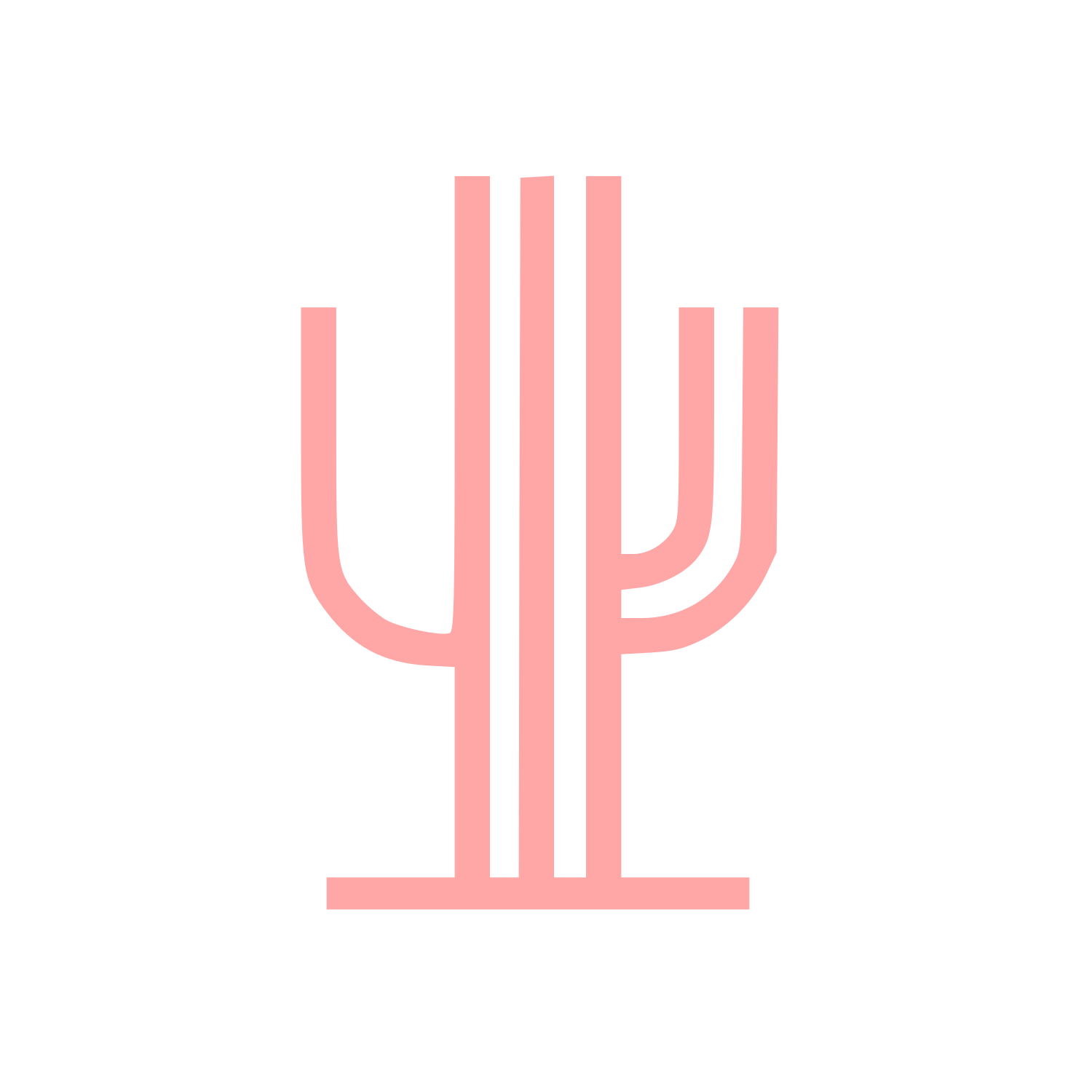 Swiss Style Cactus Logo #ffa6a6