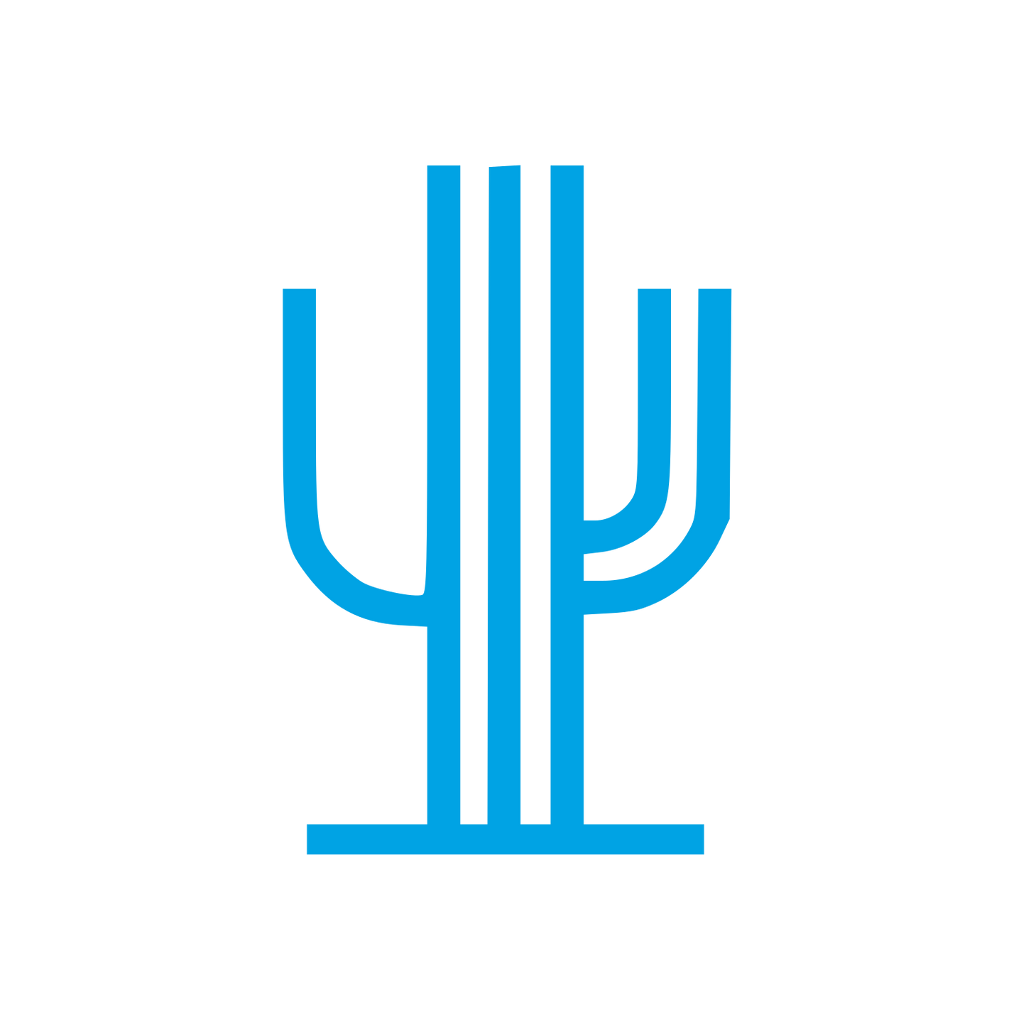 Swiss Style Cactus Logo #00a3e4