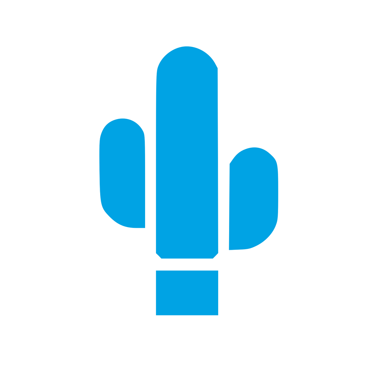 Bold Cactus Logo #00a3e4
