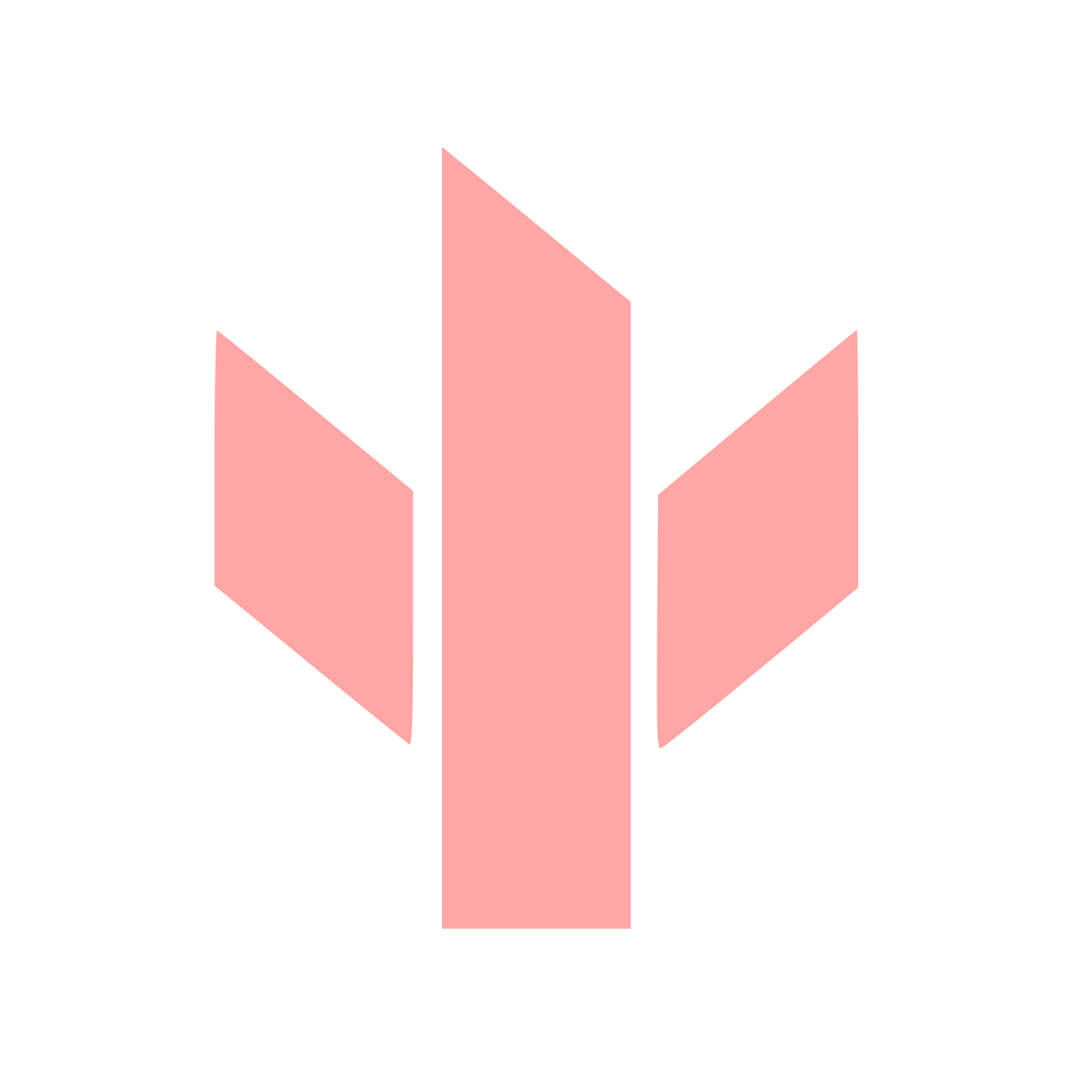 Geometric Cactus Blade Logo #ffa6a6