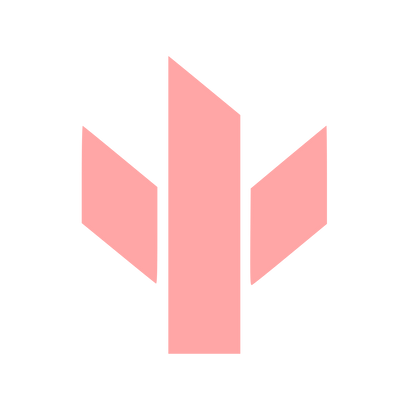 Geometric Cactus Blade Logo #ffa6a6