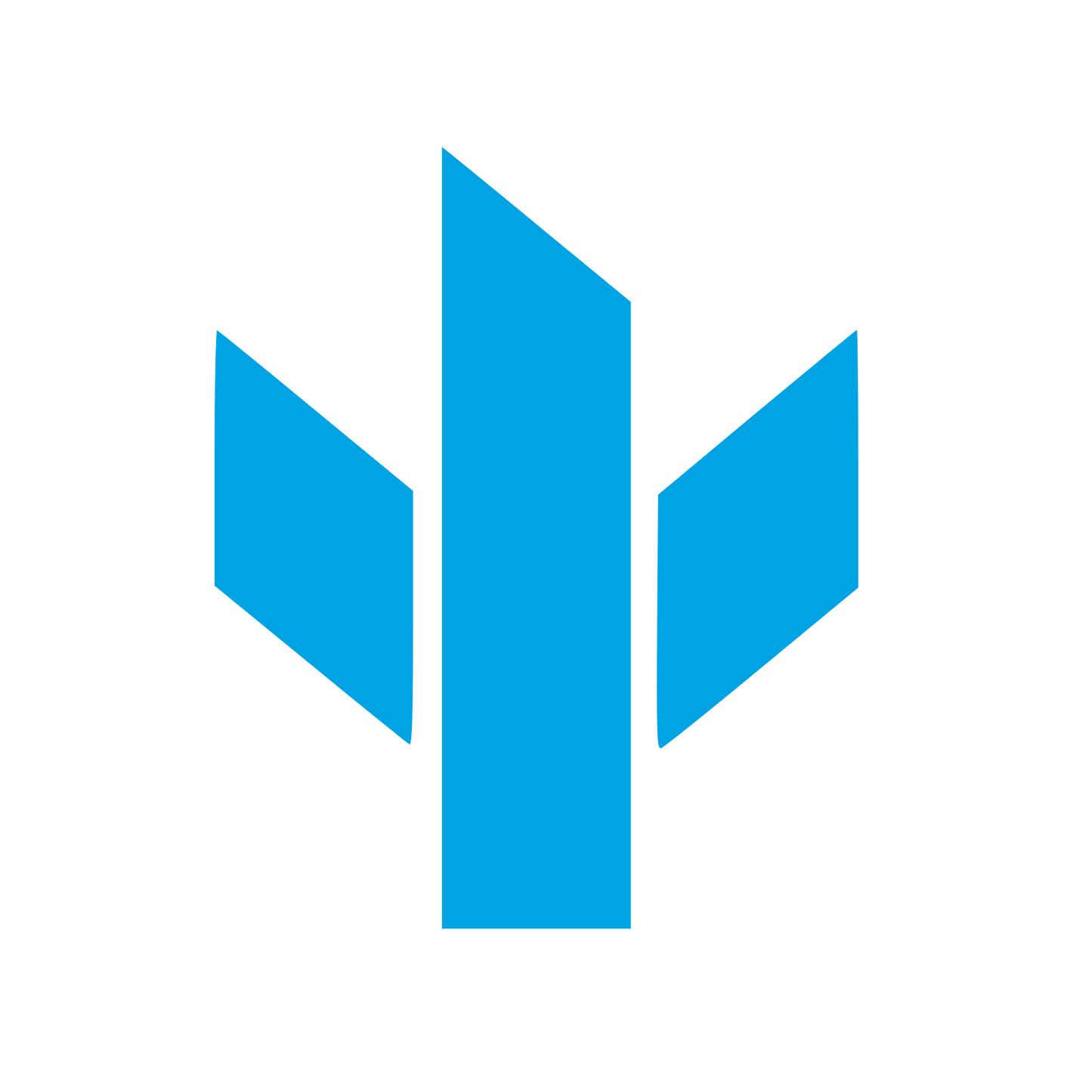 Geometric Cactus Blade Logo #00a3e4