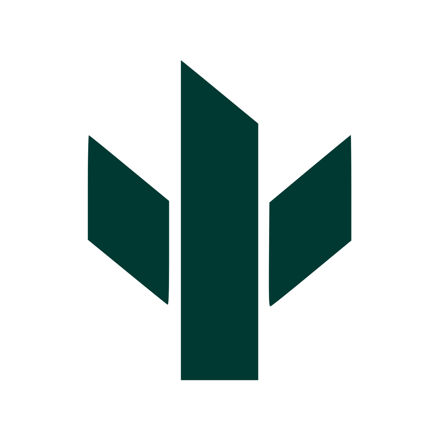 Geometric Cactus Blade Logo #003932