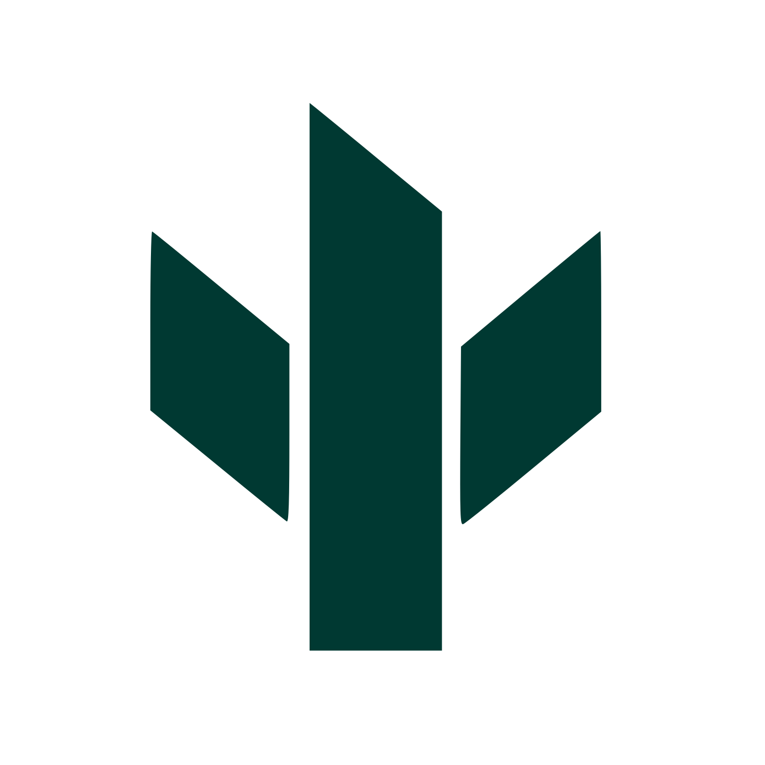 Geometric Cactus Blade Logo #003932